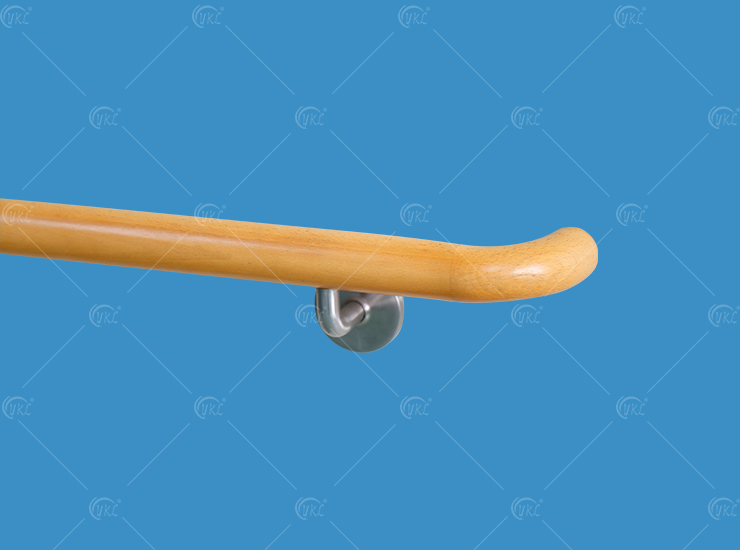 Solid wood corridor handrail