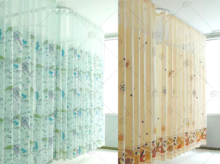 (Imported) original yarn flame retardant cartoon hospital bed curtain
