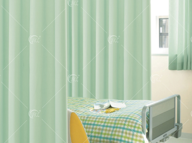 (Imported) original yarn flame retardant solid color hospital bed curtain