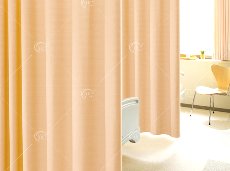(Imported) original yarn flame retardant dark stripe solid color hospital bed curtain
