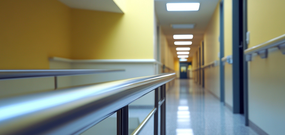 Hospital Corridor Handrail