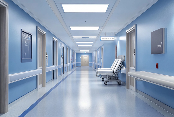 Hospital Wall Panel Installation Effect Diagram ECONLEY TECHNOLOGY’s Visual Guide for Medical Spaces