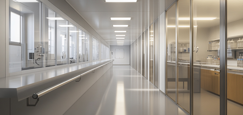 Laboratory Specialized Handrail Wall Panel Combination