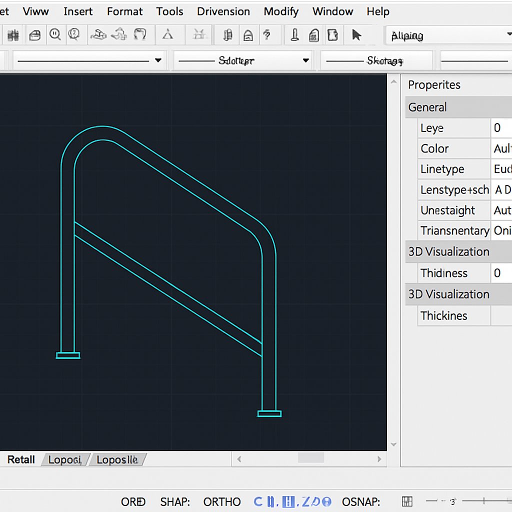 Hospital Crash-Resistant Handrail Standard CAD Drawings