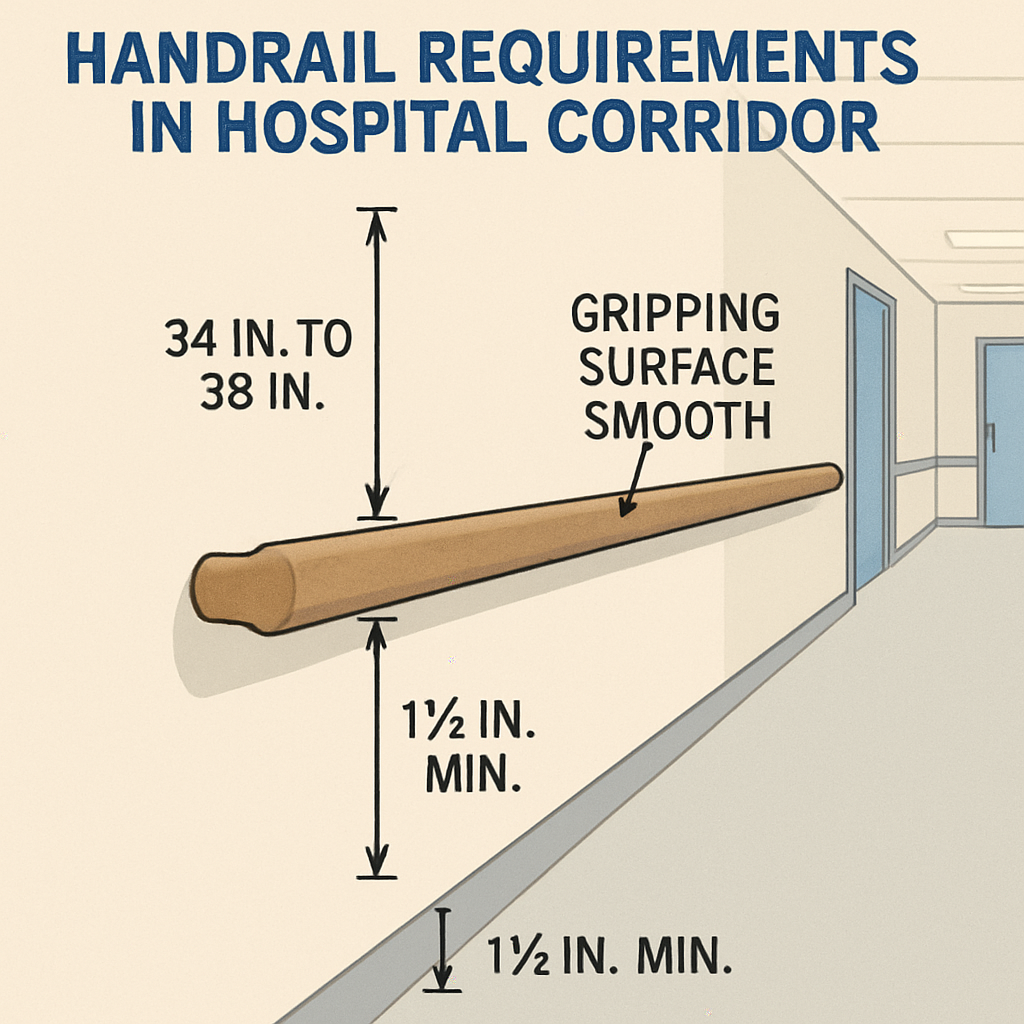Hospital Corridor Handrail