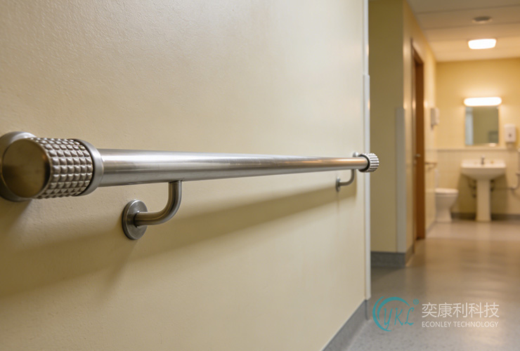 Small Hospital Bathroom Corridor Handrail Targeted Safety for Compact Medical Wet Areas
