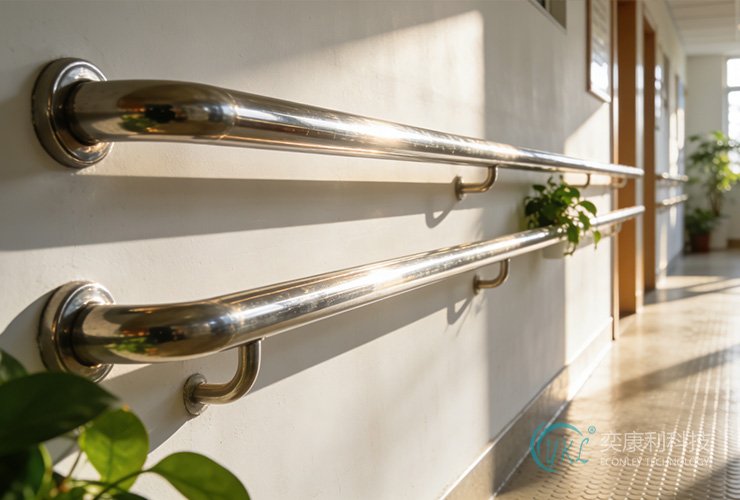 Dual-Level Nursing Home Handrail Enhancing Safety And Dignity For Elderly Residents