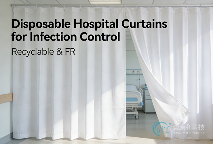 Disposable Hospital Curtains for Infection Control | Recyclable & FR | Econley